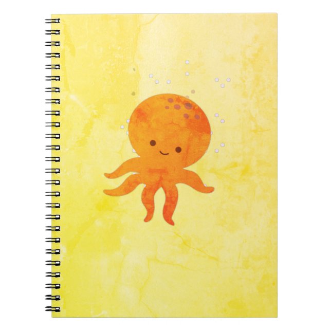 Cuaderno Dibujo de pulpo bebé lindo (Frente)