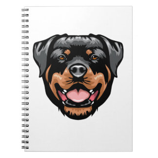 Cuaderno Dibujo de retrato de Rottweiler