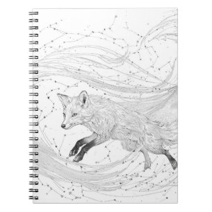 Cuaderno Dibujo de tinta de la constelación de Fox Celestia