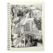 Dibujo de tinta "Modern Warfare" Espiral Fotografi