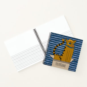 Cuaderno Dibujo de un gato en un Personalizado de caja de c