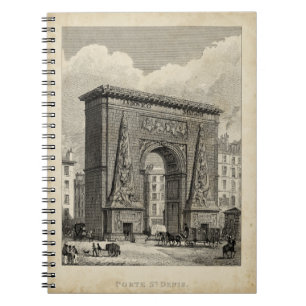 Cuaderno Dibujo del monumento Porte Saint-Denis