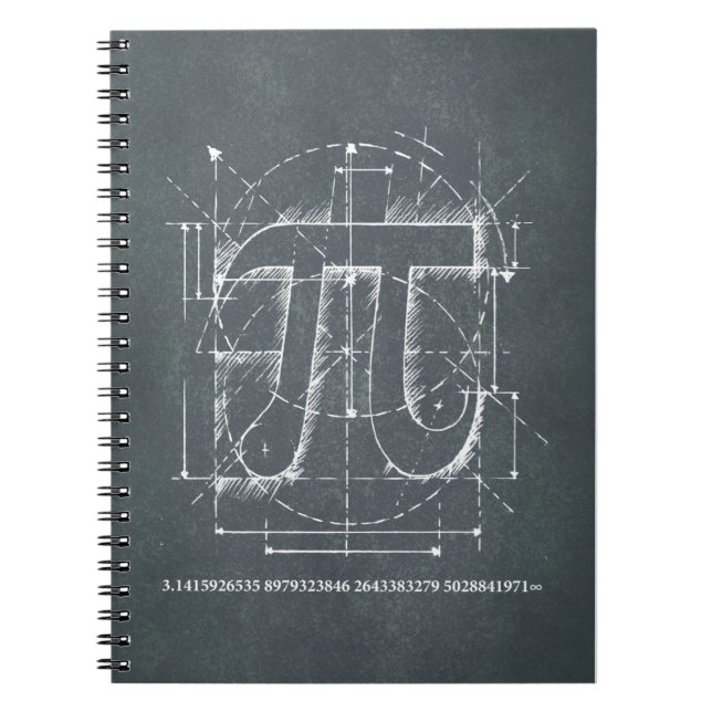 Cuaderno Dibujo del número del pi (Frente)