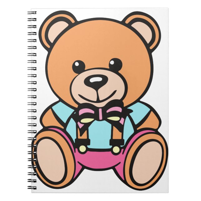 Cuaderno Dibujo del oso de peluche (Frente)