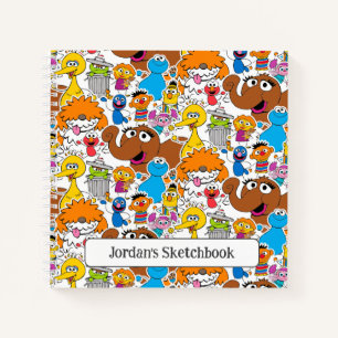 Cuaderno Dibujo del patrón Doodley de Plaza Sésamo Pals