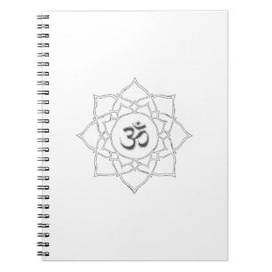 Cuaderno Dibujo del símbolo Om de la flor de loto