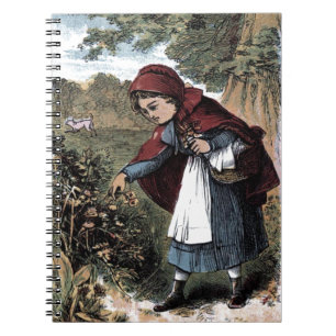 Cuaderno Dibujo del vintage: Poco Ridinghood rojo