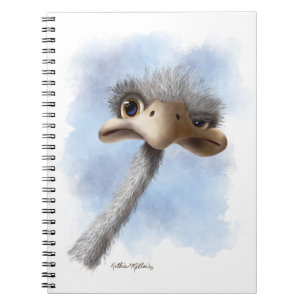 Cuaderno Dibujo divertido de avestruz