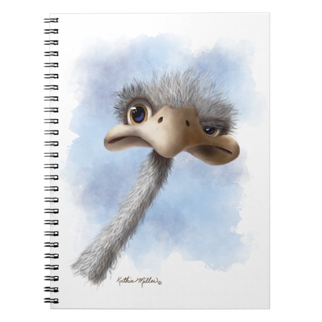 Cuaderno Dibujo divertido de avestruz (Frente)