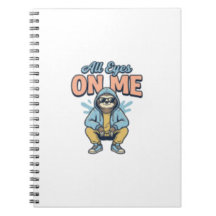 Cuaderno Dibujo divertido de perezoso con diseño vectorial