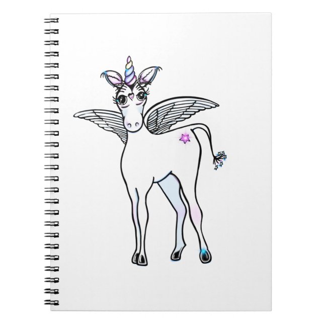 Cuaderno Dibujo divertido mágico de Unicornio (Frente)