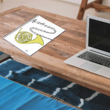 Dibujo e Iniciales Del Personal De Música Swirled 