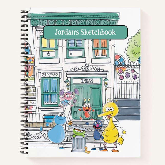 Cuaderno Dibujo gráfico de Sesame Pals Doodley (Anverso)
