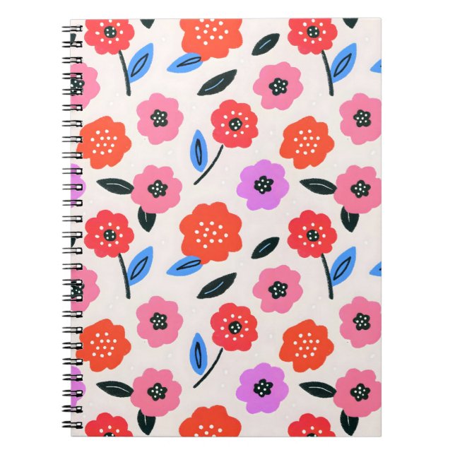 Cuaderno Dibujo Han patrón de flores (Frente)