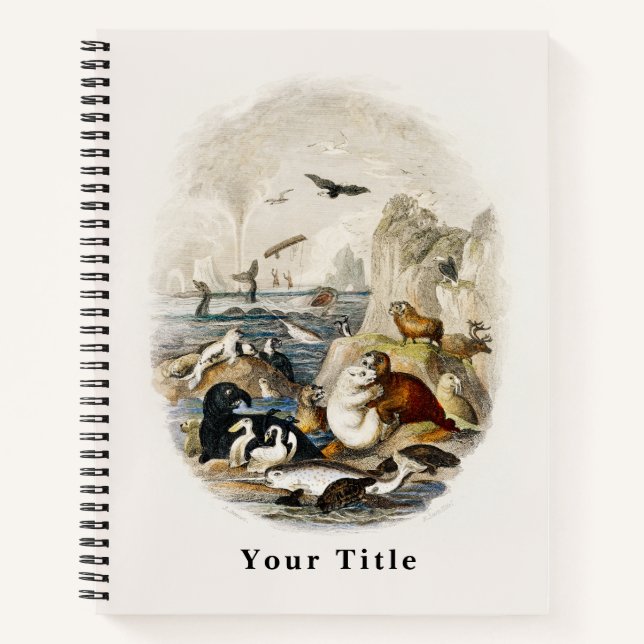 Cuaderno Dibujo histórico de fauna salvaje del Reino Animal (Anverso)