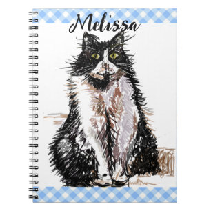 Cuaderno Dibujo Lindo de Gato Esmoquin Gatos Blancos y Negr