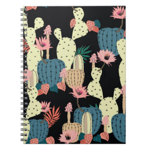 Cuaderno Dibujo manual Cactus Plant and flowers Seamless Pa