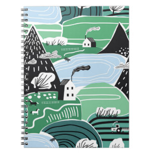 Cuaderno Dibujo manual de ilustraciones gráficas abstractas