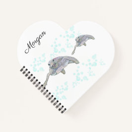 Cuaderno Dibujo Original de Tortuga Marina Corazón Personal