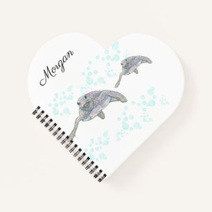 Cuaderno Dibujo Original Personalizado de Tortuga Marina Co