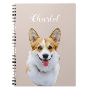 Cuaderno Dibujo personalizado del perro de Corgi galés pers