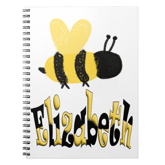 Cuaderno Dibujo personalizado único de Bumblebee Doodle (Frente)