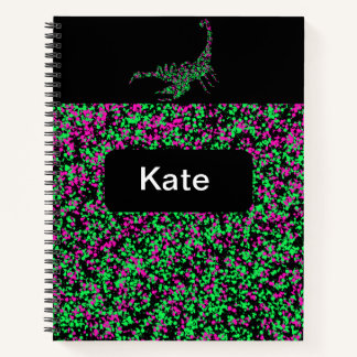 Cuaderno Dibujo salpicado de escorpión