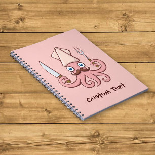 Cuaderno Dibujos animados de chef calamar