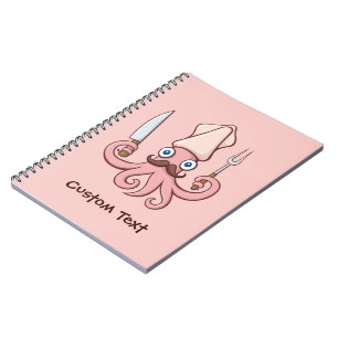 Cuaderno Dibujos animados de chef calamar