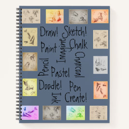 Cuaderno Dibujos antiguos inspiradores de palabras de arte