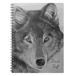 Cuaderno dibujos de lobos grises