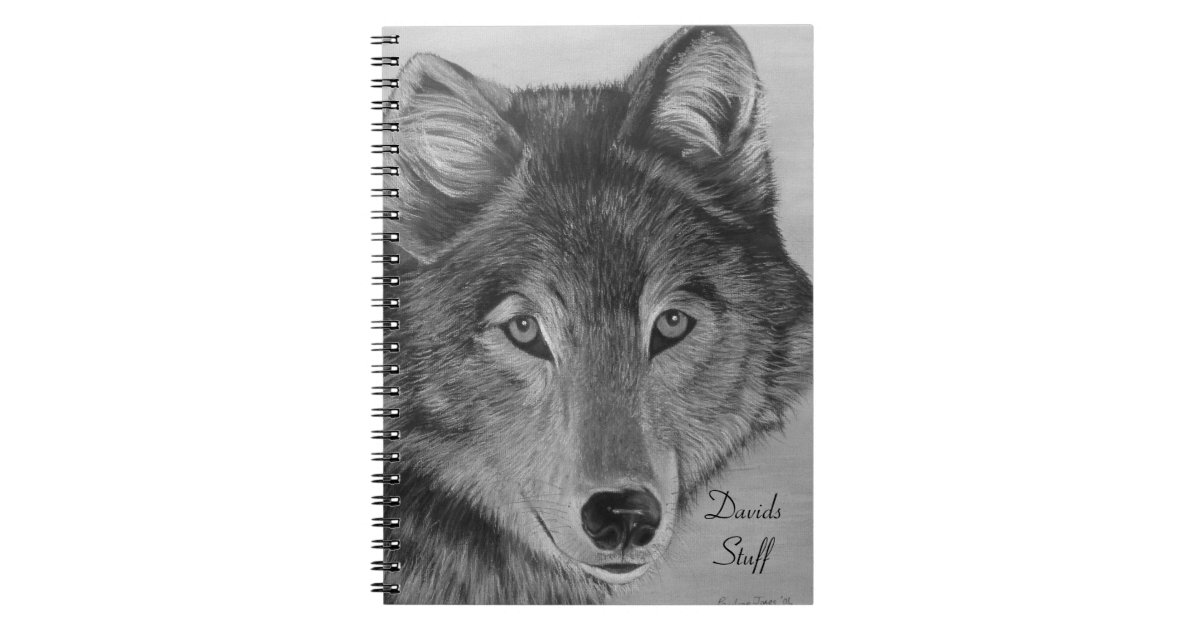 Cuaderno dibujos de lobos grises 