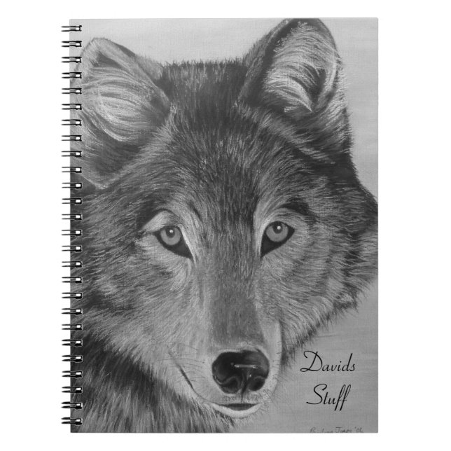 Cuaderno dibujos de lobos grises (Frente)