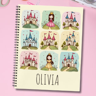 Cuaderno Dibujos de princesa y castillo de cuento de hadas