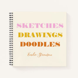 Cuaderno Dibujos Dibujos Doodles Rust rosa Personalizados 