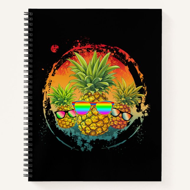 Cuaderno Dibujos Divertidos de Piña Verano (Anverso)