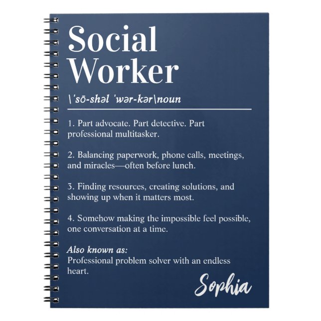 Cuaderno Diccionario de definición personalizada para traba (Frente)