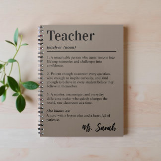 Cuaderno Diccionario Personalizado del Profesor Definición