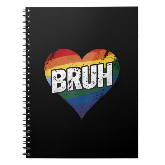 Cuaderno Dicho divertido de meme Bruh Saludo de hermano Org (Frente)