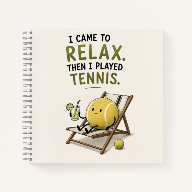 Cuaderno Dicho divertido de tenis (Anverso)