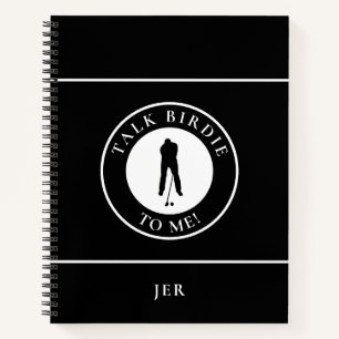 Cuaderno Dicho Divertido Monograma Golf Log Día de Juego Pr