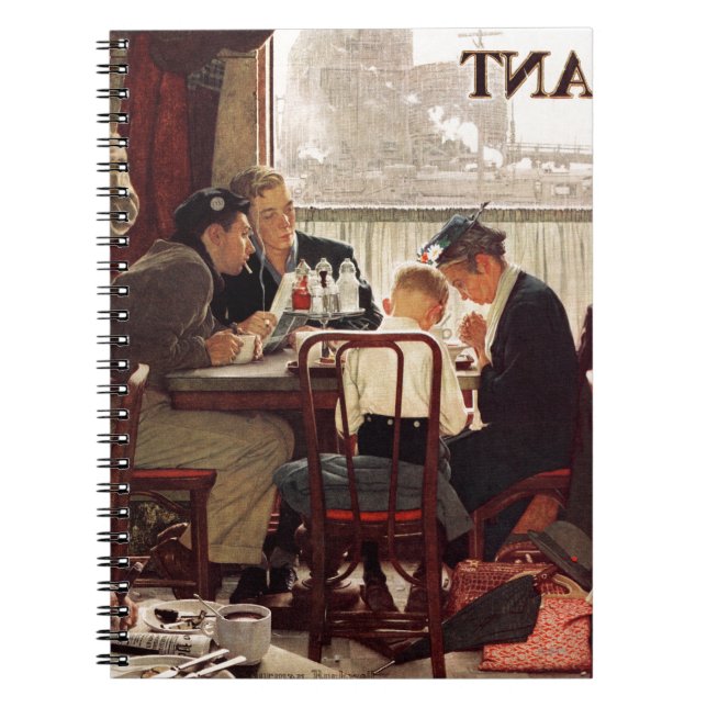 Cuaderno Diciendo gracia por Norman Rockwell (Frente)