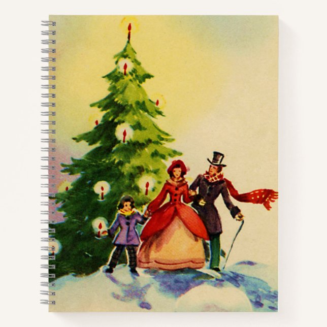 Cuaderno Dickens style Christmas illustration (Anverso)