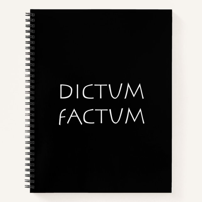 Cuaderno Dictum factum (Anverso)