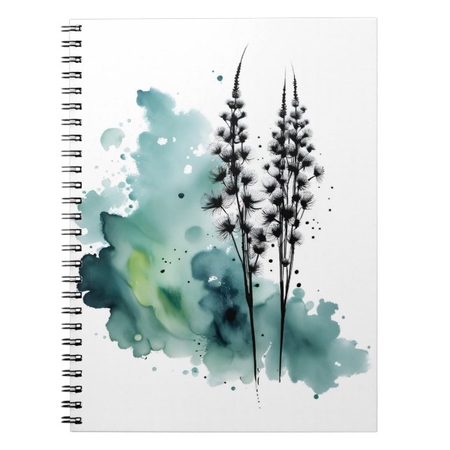 Cuaderno Diente de león - Flores de acuarela (Frente)