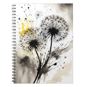 Cuaderno Diente de león - Flores de acuarela