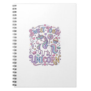 Cuaderno Diente Dulce Unicornio Diseño Original de Merch de