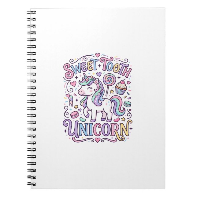 Cuaderno Diente Dulce Unicornio Diseño Original de Merch de (Frente)