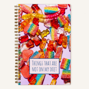 Cuaderno Dietas divertidas con caramelos de Gummy