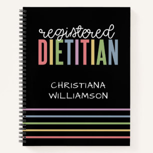 Cuaderno Dietista Registrada Personalizada Multicolor RD